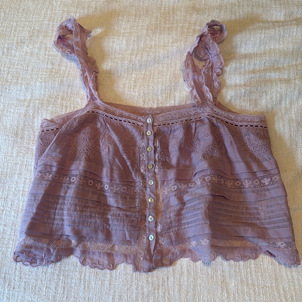 New Purple LoveShackFancy Top